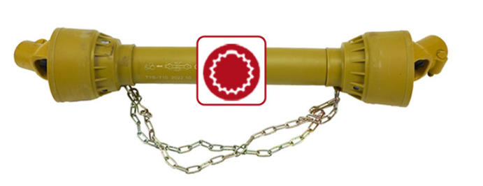 Tube cannelé à développante d'arbre de prise de force