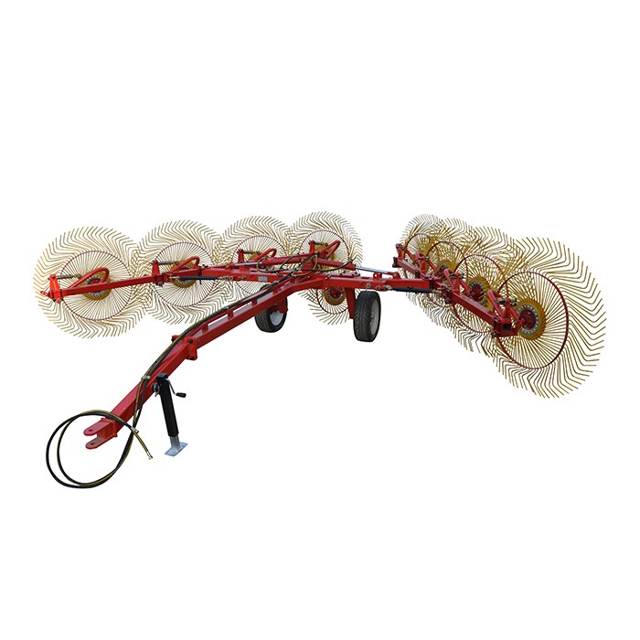 Râteau à foin à roue à doigts monté sur tracteur Râteau à foin à roue à doigts monté sur tracteur